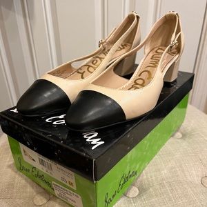 Sam Edelman Leah Cap Toe Pumps, size 8.5. Slingback
